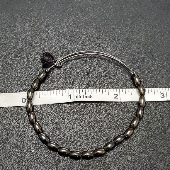 Alex and Ani dark silver tone charm bangle bracelet - Picture 5 of 6